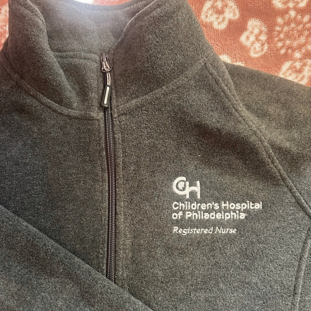 Gray Fleece CHOP Jacket with Embroidered RN Logo